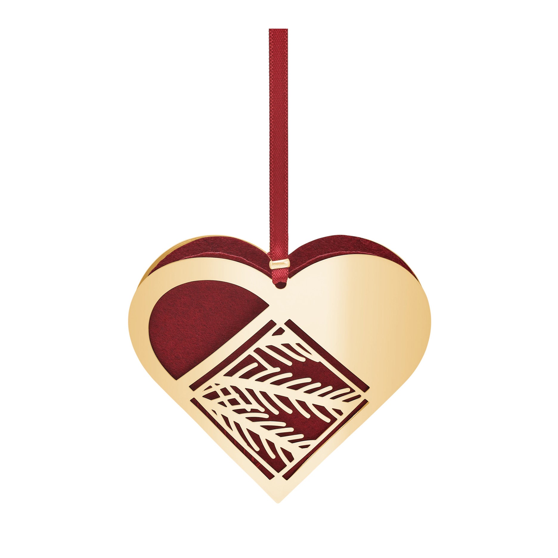 Julehjerte Grangren forgyldt